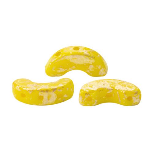 Arcos® par Puca®gyöngy - Opaque Jonquil Splash - 5x10 mm