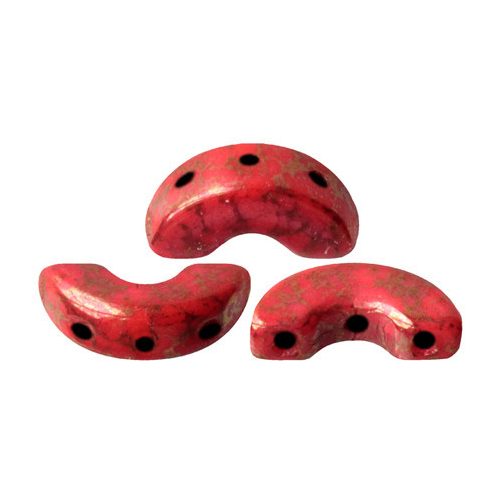 Arcos® par Puca®gyöngy - Opaque Light Coral Bronze - 5x10 mm