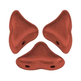 Hélios® par Puca®gyöngy - Bronze Red Mat - 6x10 mm