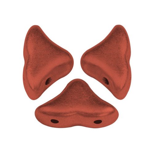 Hélios® par Puca®gyöngy - Bronze Red Mat - 6x10 mm