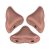 Hélios® par Puca®gyöngy - Matt Gold Copper - 6x10 mm