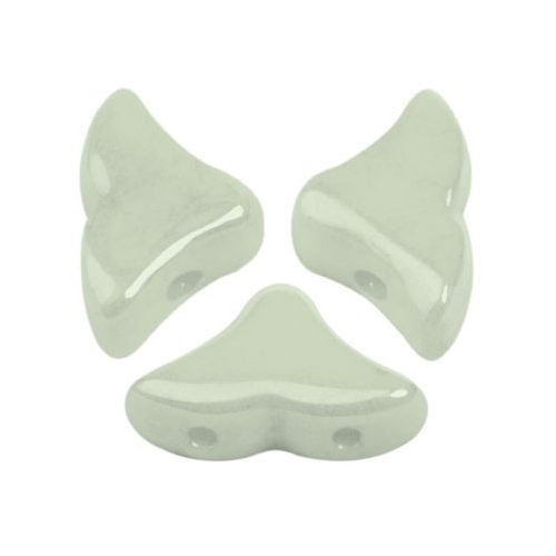 Hélios® par Puca®gyöngy - Opaque Light Green Ceramic Look - 6x10 mm