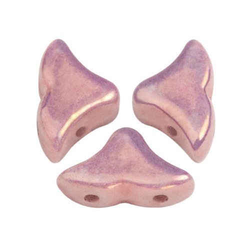 Hélios® par Puca®gyöngy - Opaque Mix Violet Gold Ceramic Look - 6x10 mm