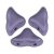 Hélios® par Puca®gyöngy - Matt Metallic Purple - 6x10 mm