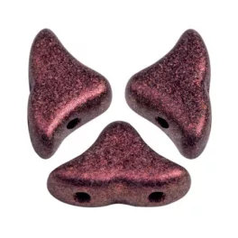   Hélios® par Puca®gyöngy - Metallic Mat Dark Violet - 6x10 mm