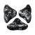 Hélios® par Puca®gyöngy - Jet Silver Splash - 6x10 mm