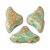 Hélios® par Puca®gyöngy - Opaque Green Turquoise Tweedy - 6x10 mm