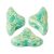 Hélios® par Puca®gyöngy - Opaque Green Turquoise Splash - 6x10 mm