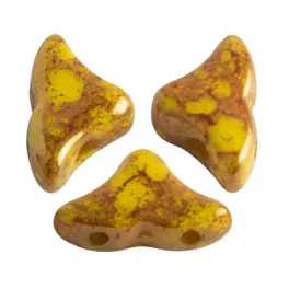   Hélios® par Puca®gyöngy - Opaque Jonquil Bronze - 6x10 mm