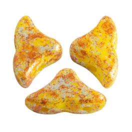   Hélios® par Puca®gyöngy - Opaque Jonquil Tweedy - 6x10 mm