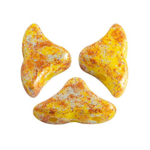 Hélios® par Puca®gyöngy - Opaque Jonquil Tweedy - 6x10 mm