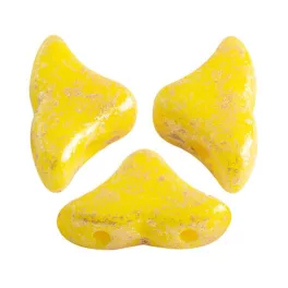   Hélios® par Puca®gyöngy - Opaque Jonquil Splash - 6x10 mm