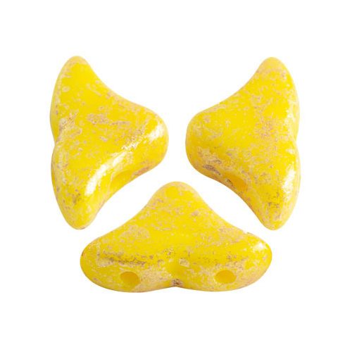 Hélios® par Puca®gyöngy - Opaque Jonquil Splash - 6x10 mm
