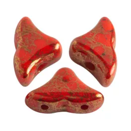   Hélios® par Puca®gyöngy - Opaque Light Coral Bronze - 6x10 mm