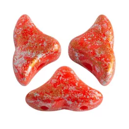   Hélios® par Puca®gyöngy - Opaque Light Coral Tweedy - 6x10 mm