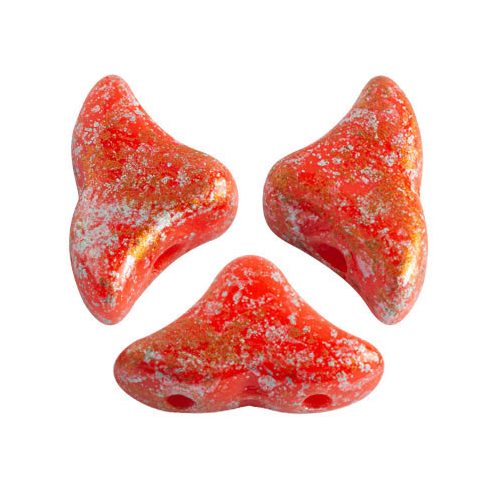 Hélios® par Puca®gyöngy - Opaque Light Coral Tweedy - 6x10 mm