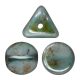 Ilos® par Puca®gyöngy - Opaque Blue Green Ceramic Look - 5x5 mm