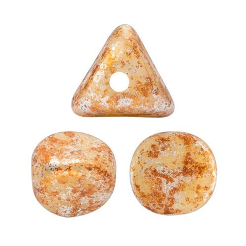 Ilos® par Puca®gyöngy - Opaque Beige Tweedy - 5x5 mm