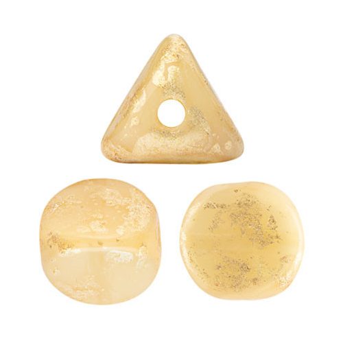 Ilos® par Puca®gyöngy - Opaque Beige Splash - 5x5 mm