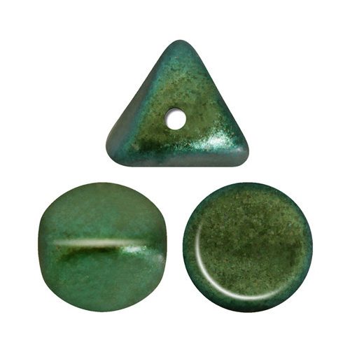Ilos® par Puca®gyöngy - Metallic Mat Green Turquoise - 5x5 mm