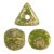 Ilos® par Puca®gyöngy - Opaque Green Splash - 5x5 mm