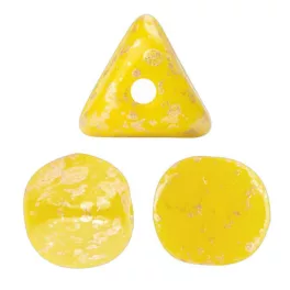 Ilos® par Puca®gyöngy - Opaque Jonquil Splash - 5x5 mm