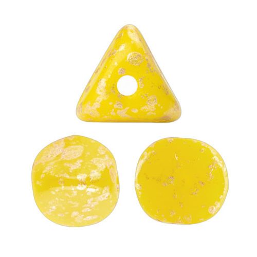 Ilos® par Puca®gyöngy - Opaque Jonquil Splash - 5x5 mm