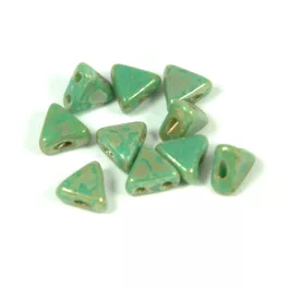 Kheops® par Puca®gyöngy - Turquoise Green Picasso -6mm