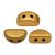 Kos® par Puca®gyöngy - brass gold -3x6mm