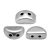 Kos® par Puca®gyöngy - silver -3x6mm