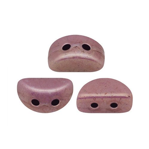 Kos® par Puca®gyöngy - White Pink Gold Luster -3x6mm