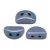 Kos® par Puca® gyöngy - Matte Metallic Blue -3x6mm
