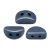 Kos® par Puca® gyöngy - Matte Metallic Blue Night - 3x6mm