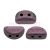 Kos® par Puca®gyöngy - Metallic Mat Dark Violet - 3x6mm