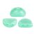 Kos® par Puca®gyöngy - Green Aqua Opal - 3x6mm