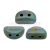Kos® par Puca®gyöngy - Opaque Aqua Deep Gold - 3x6mm