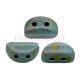 Kos® par Puca®gyöngy - Opaque Aqua Deep Gold - 3x6mm