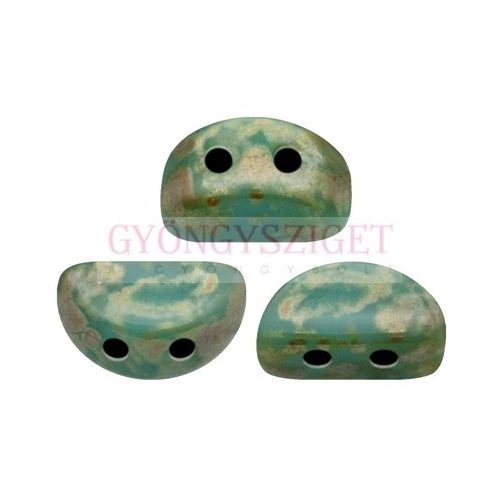 Kos® par Puca®gyöngy - Opaque Aqua Picasso - 3x6mm