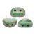 Kos® par Puca®gyöngy - Opaque Green Turquoise Picasso - 3x6mm