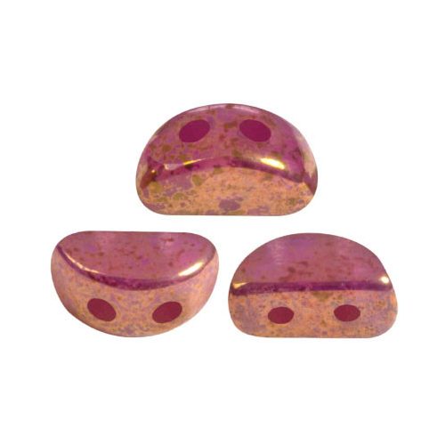 Kos® par Puca®gyöngy - Light Rose Opal Bronze - 3x6mm