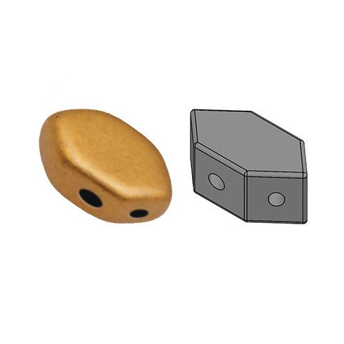 Paros® par Puca®gyöngy - Brass Gold -7x4mm