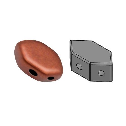 Paros® par Puca®gyöngy - Matte Rust -7x4mm