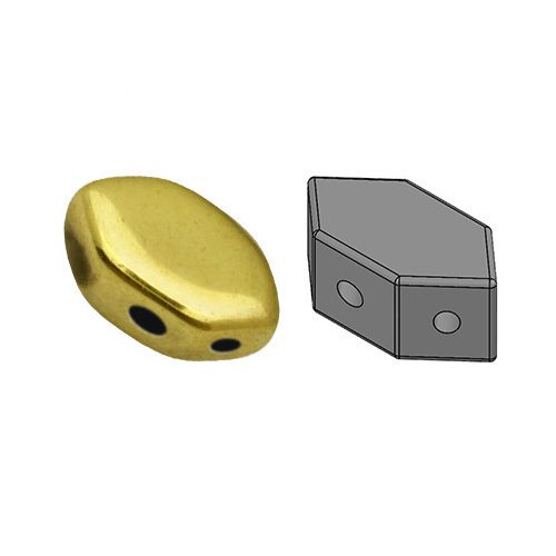 Paros® par Puca®gyöngy - Crystal Full Amber -7x4mm