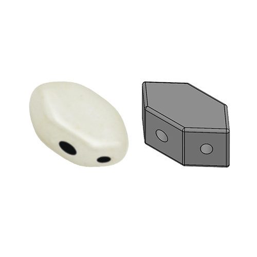 Paros® par Puca®gyöngy - White Luster - 7x4mm