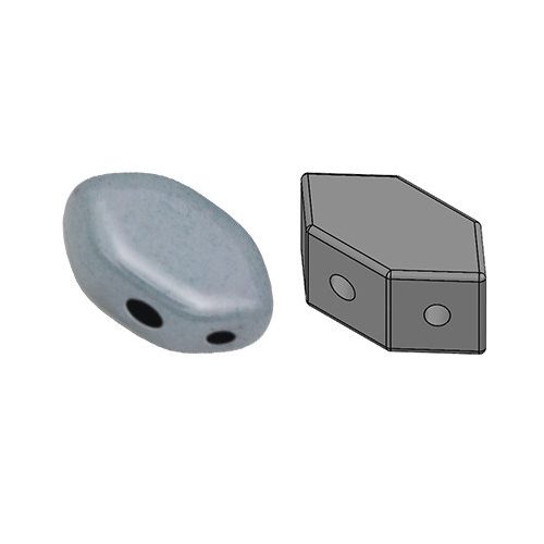 Paros® par Puca®gyöngy - White Blue Luster -7x4mm