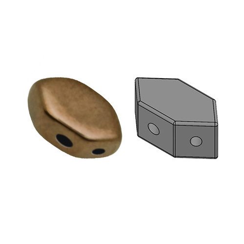 Paros® par Puca®gyöngy - Golden Bronz -7x4mm