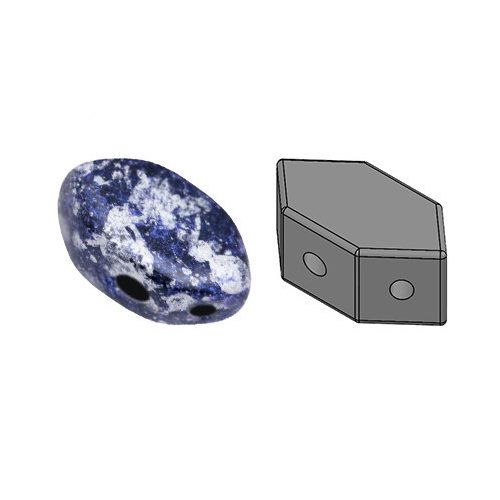 Paros® par Puca®gyöngy - Tweedy Blue -7x4mm