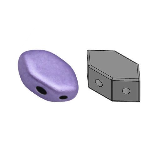 Paros® par Puca®gyöngy - Matte Metallic Purple -7x4mm