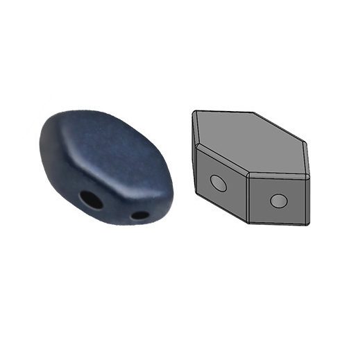 Paros® par Puca®gyöngy - Matte Metallic Dark Blue -7x4mm
