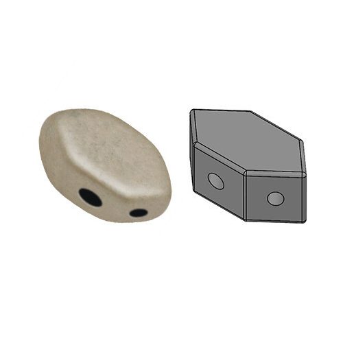 Paros® par Puca®gyöngy - Matte Metallic Gray -7x4mm